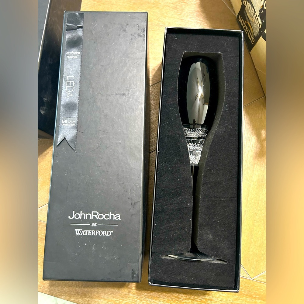 John Rocha at Waterford Crystal champagne glasses